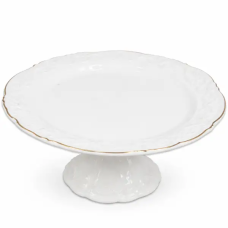 Тортівниця порцелянова на ніжці Ø20 см підставка для торта капкейків тістечок, страва для десертів святковий посуд 120-YH-HG045 (58983)