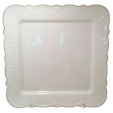 Тарілка квадратна 25 (см) порцелянове плоске сервірувальне блюдо для подавання horeca Білий 120-YH-HG002 (22971)