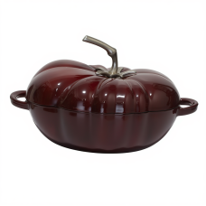 Каструля чавунний Томат 2.5 л емальована з кришкою посуд для тушкування запікання тушкування Бургунді HP-1-20-BURGUNDY (24071)