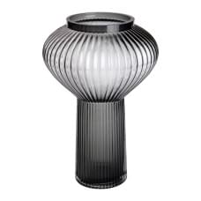 Скляна ваза 30 см сіра HP-1718 (63984)