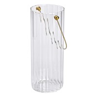 Декоративна скляна ваза для квітів з ручкою 29 см HP-1726 (32801)