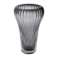 Скляна ваза, декоративна, сіра, 27,5 см HP-1730 (17610)