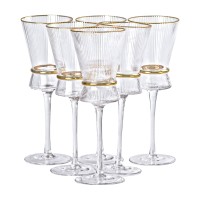 Набір з 6 келихів з високими тонкими ніжками, 300 мл, для вина (62881)