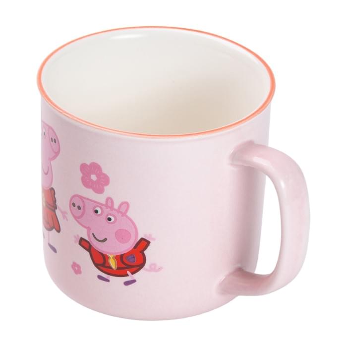 Чашка керамічна Peppa Pig 400 мл рожева рожева (37807)