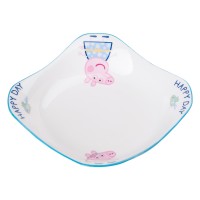 Керамічна глибока глибока квадратна тарілка для дітей 350 мл HP-15-16 (12515)