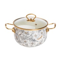 Емальована каструля об'ємом 3,5 л для газових, електричних та індукційних плит HP-2-106 (55338)