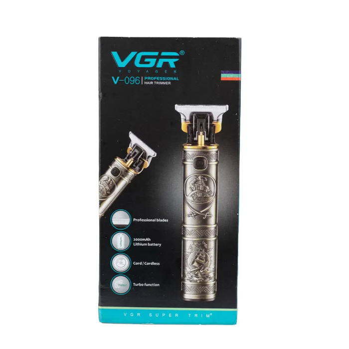 Тример VGR V-096 з насадками та USB, золото (40632)