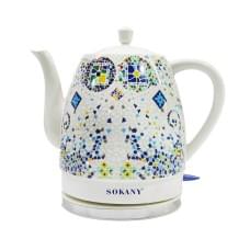 Електричний чайник Sokany SK-09008 1,5 літра безшумний Білий (77764)