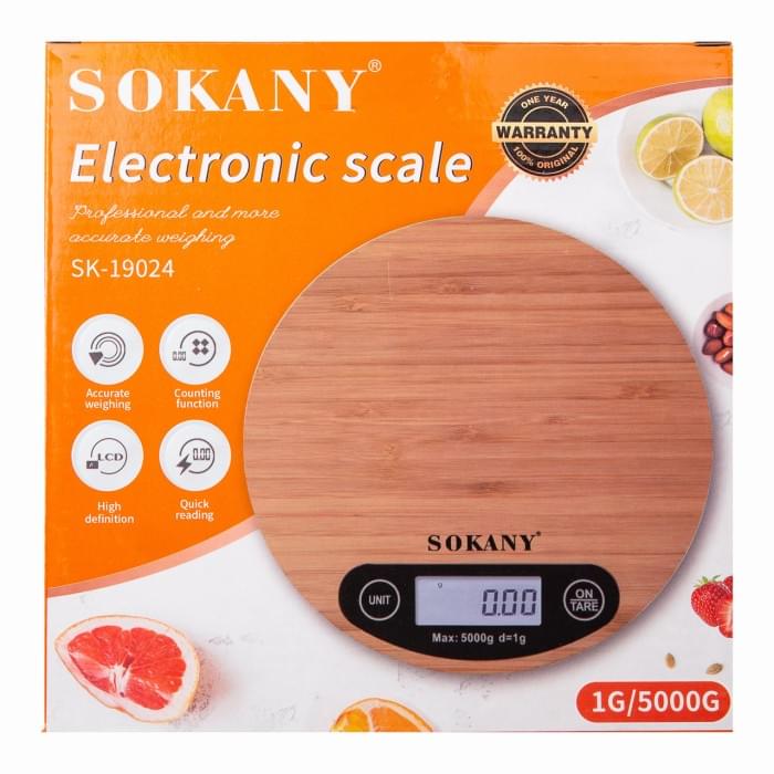Кухонні ваги Sokany SK-19024 електронні до 5 кг (26580)
