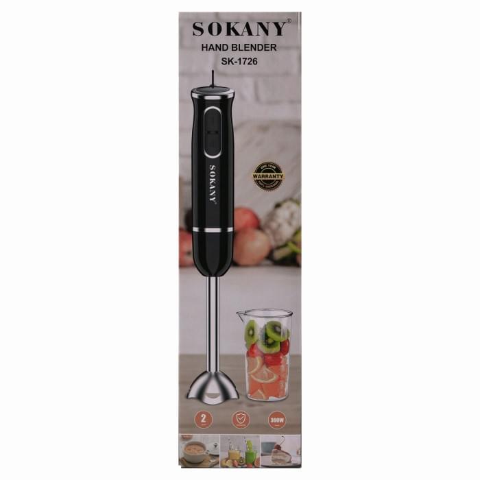 Ручний блендер Sokany 1726 занурювальний 300 Вт Рожевий (44868)