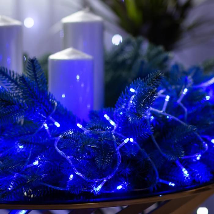 Гірлянда нитка світлодіодна GarlandoPro 171 LED 16м 8 режимів гірлянда новорічна Синій W300LEDBL (75920)