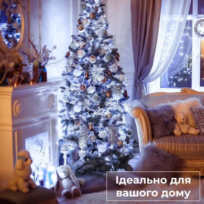 Гірлянда нитка світлодіодна GarlandoPro 171 LED 16м 8 режимів гірлянда новорічна Білий W300LEDW (12913)