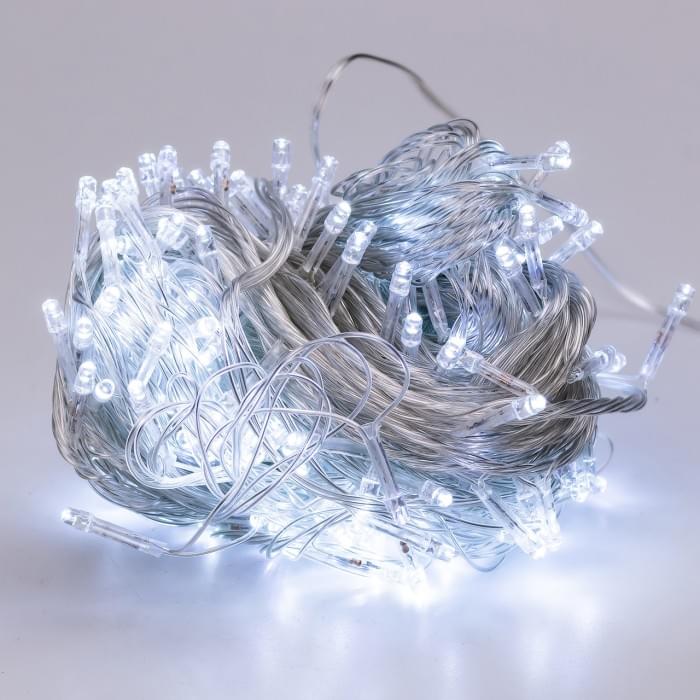 Гірлянда нитка світлодіодна GarlandoPro 171 LED 16м 8 режимів гірлянда новорічна Білий W300LEDW (12913)