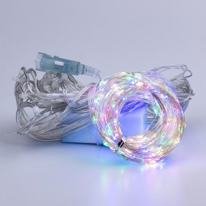 Гірлянда штора світлодіодна GarlandoPro Роса 200LED 3х2м 10 ліній 8 режимів гірлянда крапля роси 173301ML (78288)