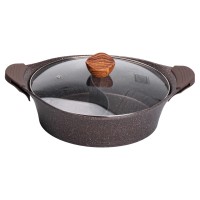 Алюмінієва каструля Ø 30 см, мармурове антипригарне покриття, кавовий MGC HP-4-413CO (47924)