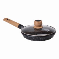 Мармурова алюмінієва сковорода з антипригарним покриттям Ø 22 см чорна MGC (12316)