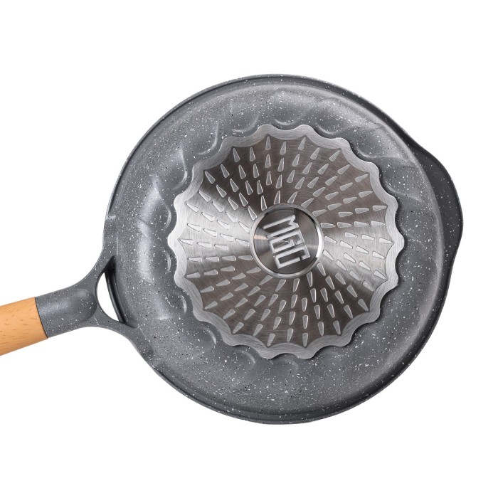 Алюмінієва сковорода 1,8 л з мармуровим антипригарним покриттям Ø 24 см сіра MGC HP-4-423G (86230)