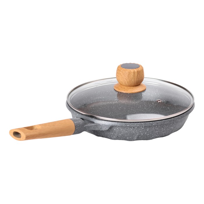 Алюмінієва сковорода 1,8 л з мармуровим антипригарним покриттям Ø 24 см сіра MGC HP-4-423G (86230)