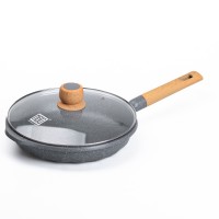 Алюмінієва сковорода 2,8 л з мармуровим антипригарним покриттям Ø 28 см сіра MGC HP-4-425G (66639)