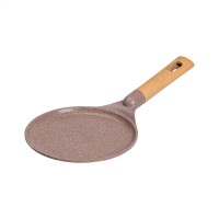 Алюмінієва млинна сковорода Ø 20 см, товсте дно, мармурове антипригарне покриття MGC кавового кольору HP-4-426CO (62686)