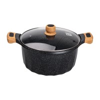 Велика алюмінієва каструля об'ємом 11 літрів з кришкою Ø32 см з антипригарним покриттям MGC HP-4-435B (46618)