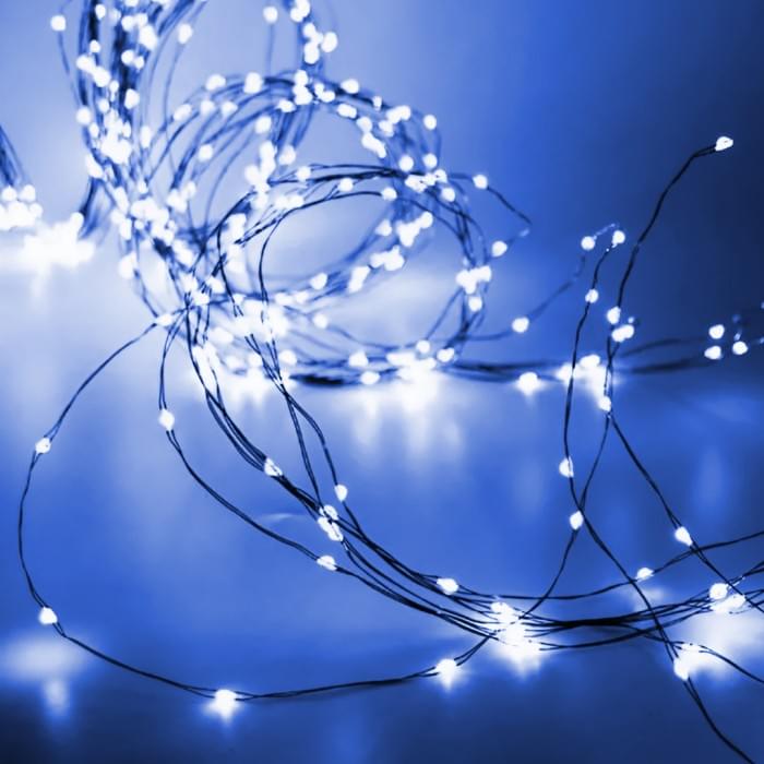 Гірлянда світлодіодна кінський хвіст GarlandoPro 200LED Роса 2м 10 ліній Синій 1733010BL (61064)