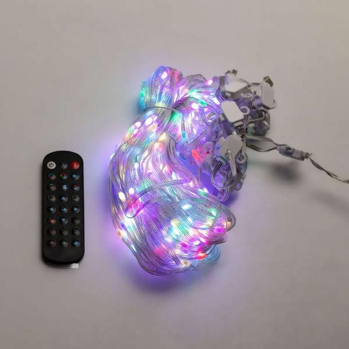 Розумна гірлянда Smart штора 400 LED 3*3 м з керуванням зі смартфона, мультиколор W006SH (69601)