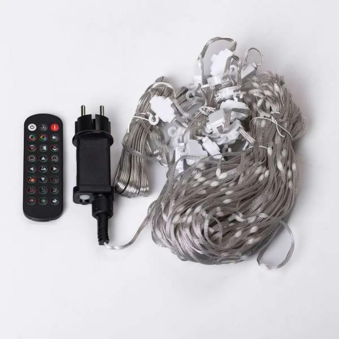 Розумна гірлянда Smart штора 400 LED 3*3 м з керуванням зі смартфона, мультиколор W006SH (69601)