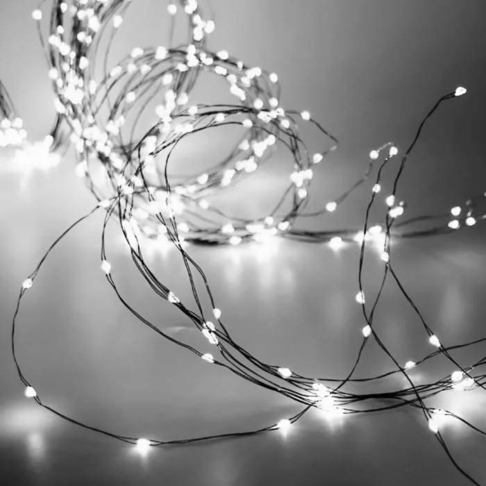 Гірлянда світлодіодна кінський хвіст GarlandoPro 200LED Роса 2м 10 ліній Білий 1733011W (43437)