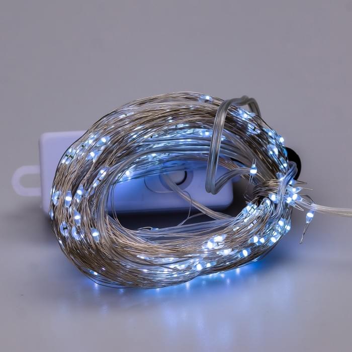 Гірлянда світлодіодна кінський хвіст GarlandoPro 200LED Роса 2м 10 ліній Білий 1733011W (43437)