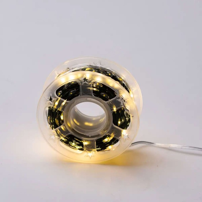 Гірлянда роса на пульті 50 метрів на 500 led світлодіодів крапля на зеленому дроті жовта 500L50MGY (74235)