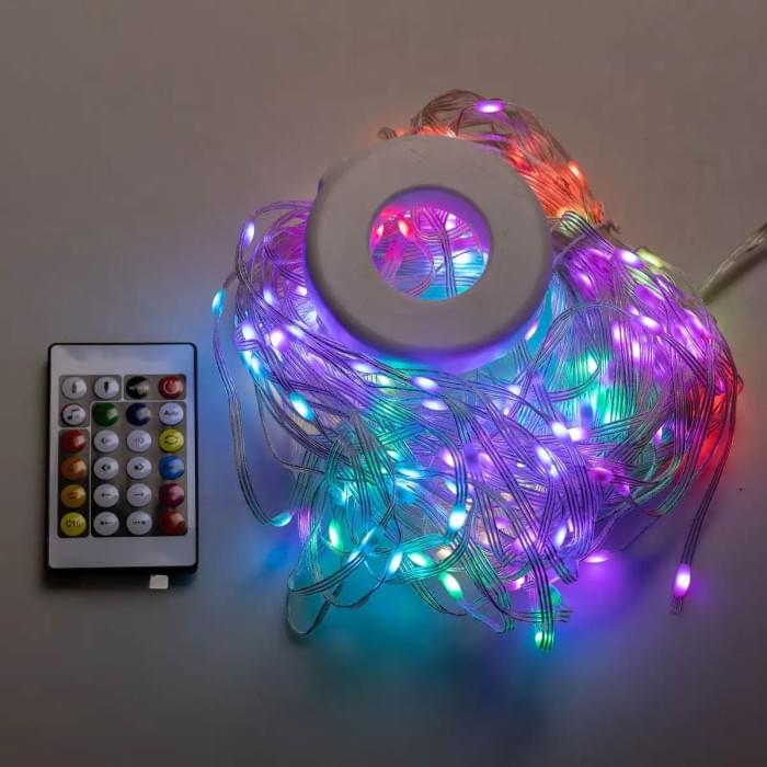 Розумна гірлянда Smart 200 LED довжина 2 м з керуванням зі смартфона прозора, мультиколор 1733042W (41650)