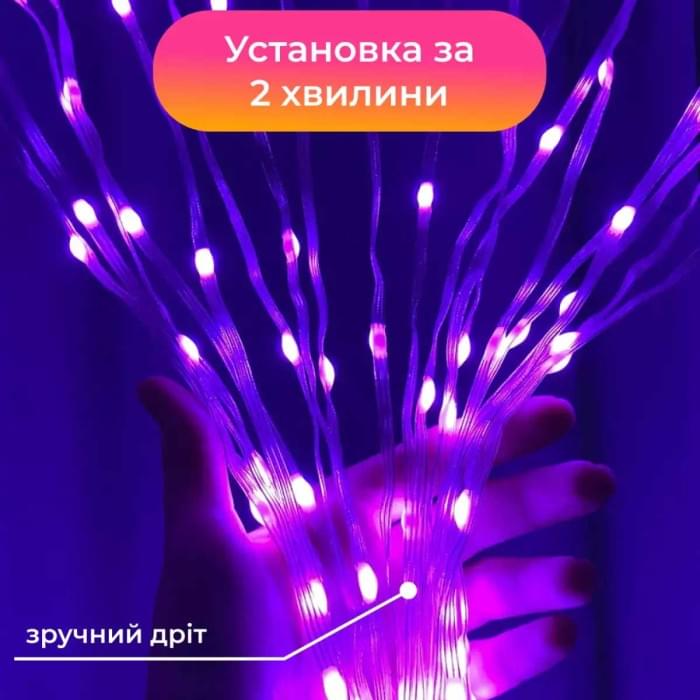 Розумна гірлянда Smart 200 LED довжина 2 м з керуванням зі смартфона прозора, мультиколор 1733042W (41650)
