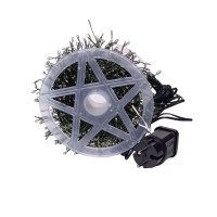 Гірлянда роса мішура 30 метрів хвойна лапа 640 led світлодіодів зелений дріт мультиколор D1750ML (39907)