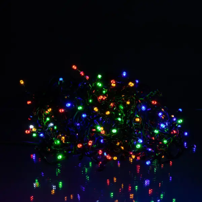 Вулична гірлянда бахрома 20 (м) 390 led світлодіодів зовнішня мультиколор чорний дріт 20MBML (18570)