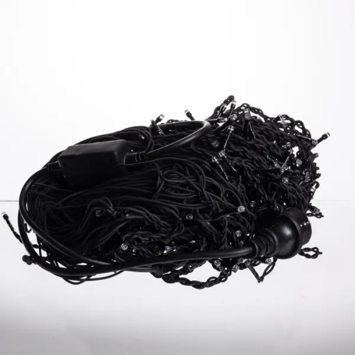 Вулична гірлянда бахрома 20 (м) 390 led світлодіодів зовнішня мультиколор чорний дріт 20MBML (18570)