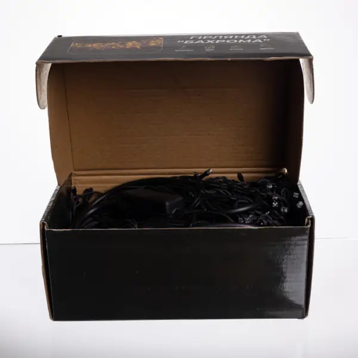 Вулична гірлянда бахрома 20 (м) 390 led світлодіодів зовнішня мультиколор чорний дріт 20MBML (18570)