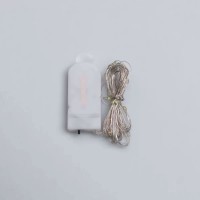 Світлодіодна гірлянда Роса 3 метри на батарейках 30 led нитка на білому дроті біла (77162)