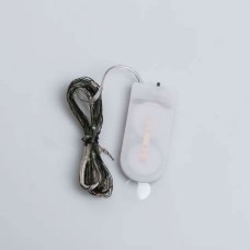 Світлодіодна гірлянда Роса 5 метрів на батарейках нитка 50 led на зеленому дроті мультиколор (34808)