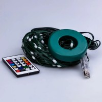 Розумна гірлянда Smart 250 LED довжина 2,5 м з керуванням зі смартфона зелена, мультиколор 1733043GR (70603)