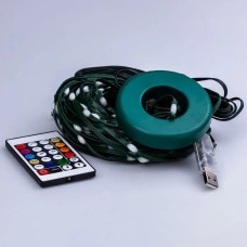 Розумна гірлянда Smart 250 LED довжина 2,5 м з керуванням зі смартфона зелена, мультиколор 1733043GR (70603)