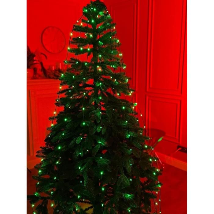 Розумна гірлянда Smart 250 LED довжина 2,5 м з керуванням зі смартфона зелена, мультиколор 1733043GR (70603)