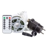 Гірлянда роса на пульті 50 метрів на 500 led світлодіодів крапля на зеленому дроті синя 500L50MGBL (82504)