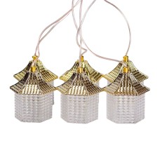 Гірлянда штора з фігурками Ліхтар 3 метри 6 ламп тепле жовте світло 6L3MLIG (34780)