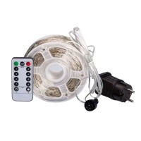 Гірлянда роса на пульті 200 метрів на 2000 led світлодіодів крапля на білому дроті синя 2000L200MWBL (37101)