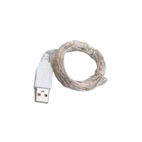 Гірлянда роса 10 метрів USB на 100 led світлодіодів крапля на білому дроті жовта USB100L10MWY (26914)