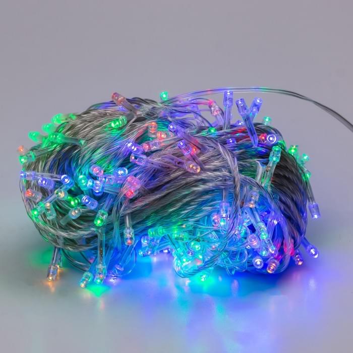Гірлянда нитка 22м на 218 LED лампочок світлодіодна прозорий провід 8 режимів роботи W500LEDML (57796)