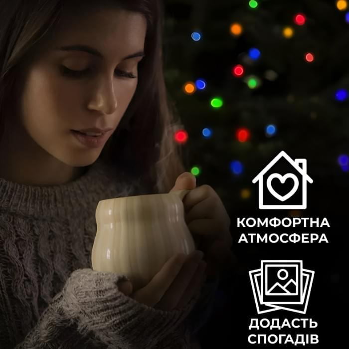 Гірлянда нитка 6м на 50 LED лампочок світлодіодна чорний провід 8 режимів роботи M100LEDML (72618)