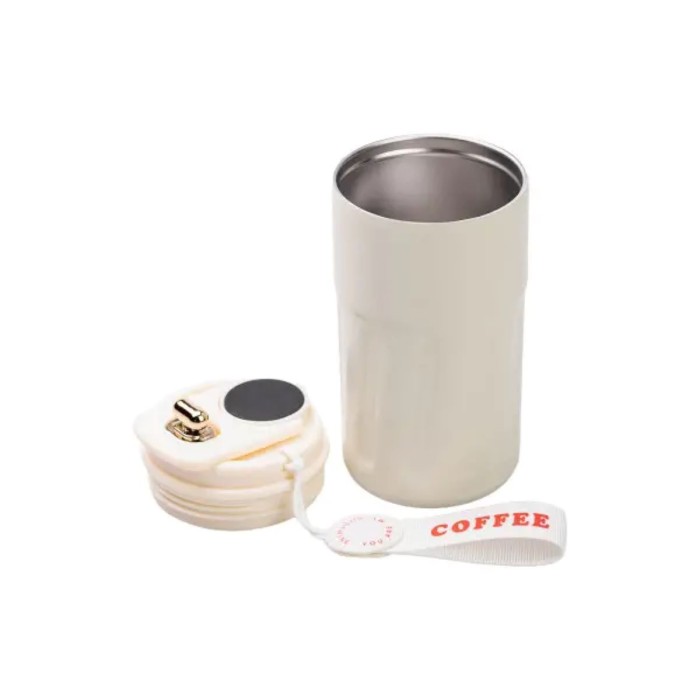 Термочашка Coffee з датчиком температури 500 мл біла HP-14-10W (63655)