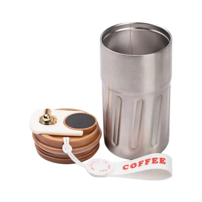 Термочашка Coffee з датчиком температури 500 мл коричнева HP-14-10BR (37225)
